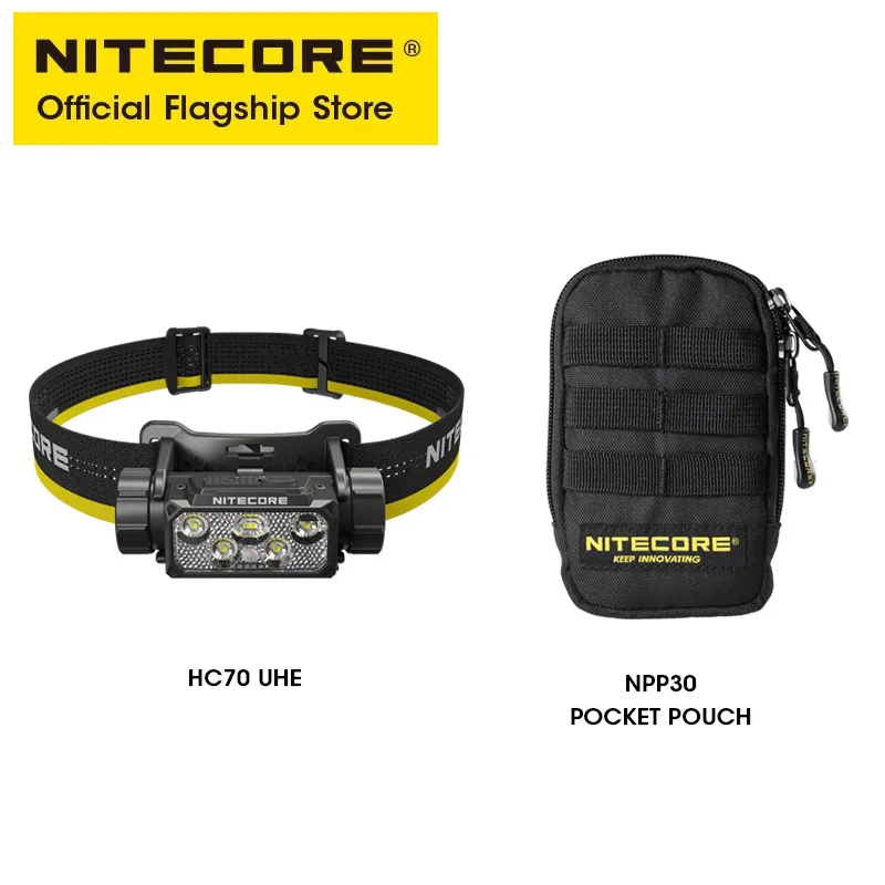NITECORE HC70 UHE USB-C 充電式作業ヘッドランプ 1600 ルーメン