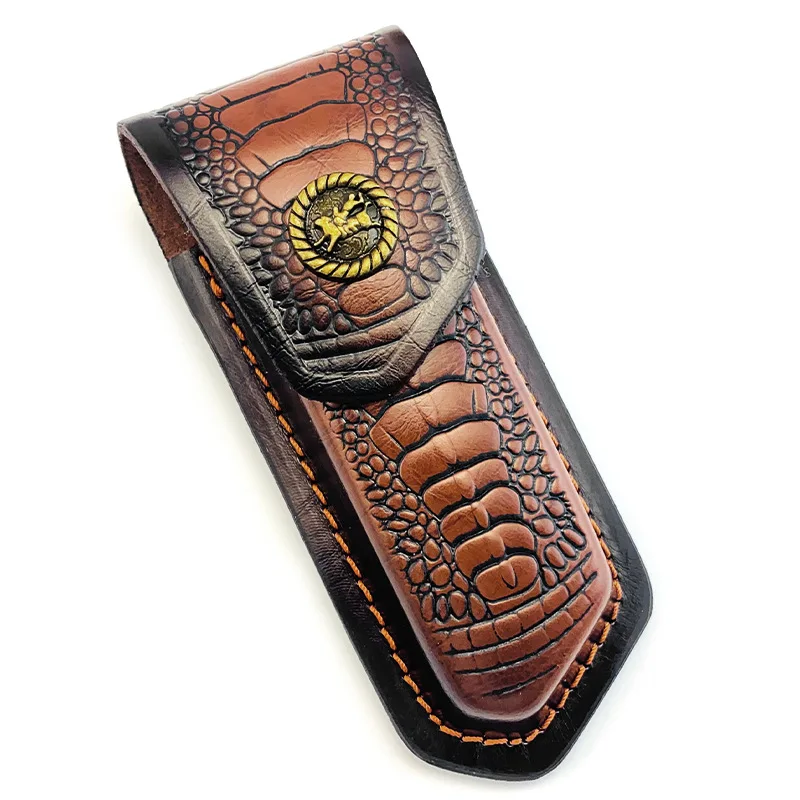 Folding Cowhide Knife Cover Universal Head Layer Tool EDC Scabbard Hand Tool Accessories view 6