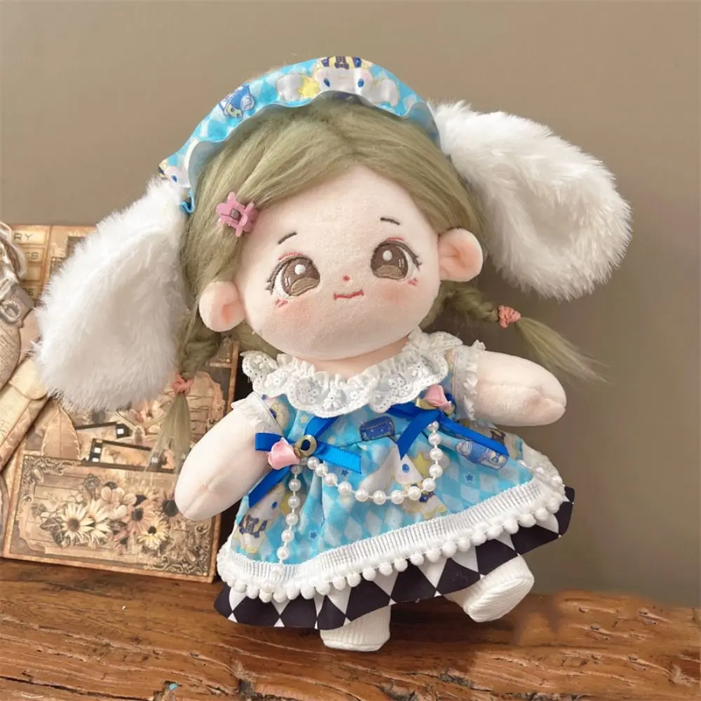 20cm Puppe Kleidung Lolita Dienst mädchen Kleidung mehrfarbige Miniatur Kleid Anzug Cosplay wechselnde Dressing Spiel Puppe Kopf bedeckung Kleid Set