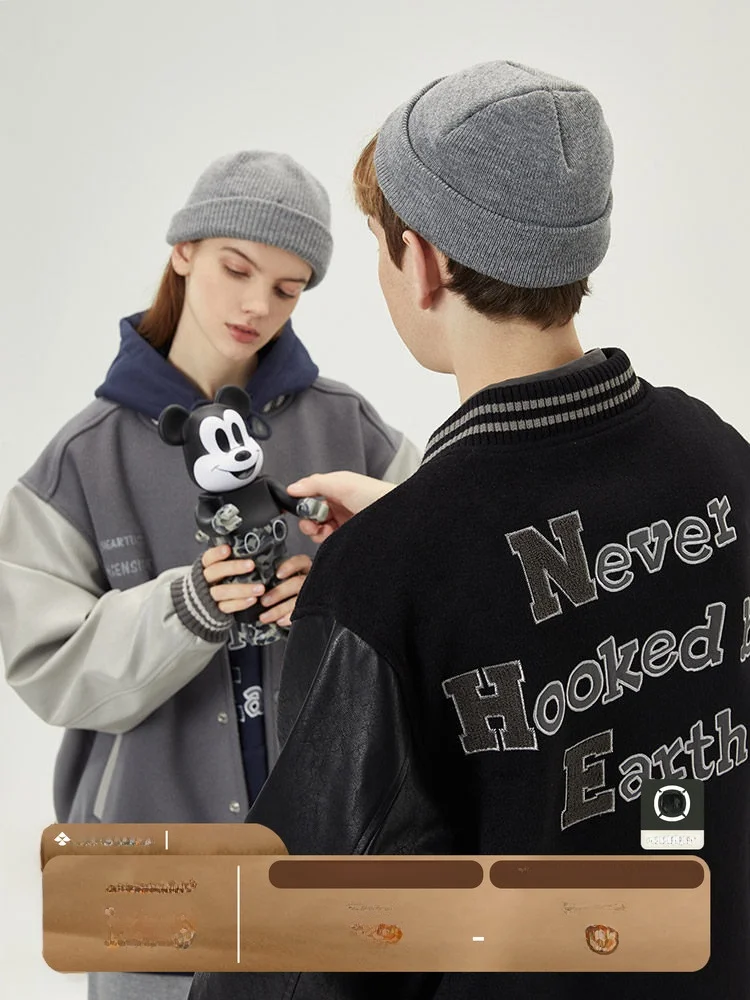 

Мужская шерстяная бейсбольная куртка Nome 70 с вышивкой и вставками из искусственной кожи, молодежная модная куртка в университетском стиле, парная куртка