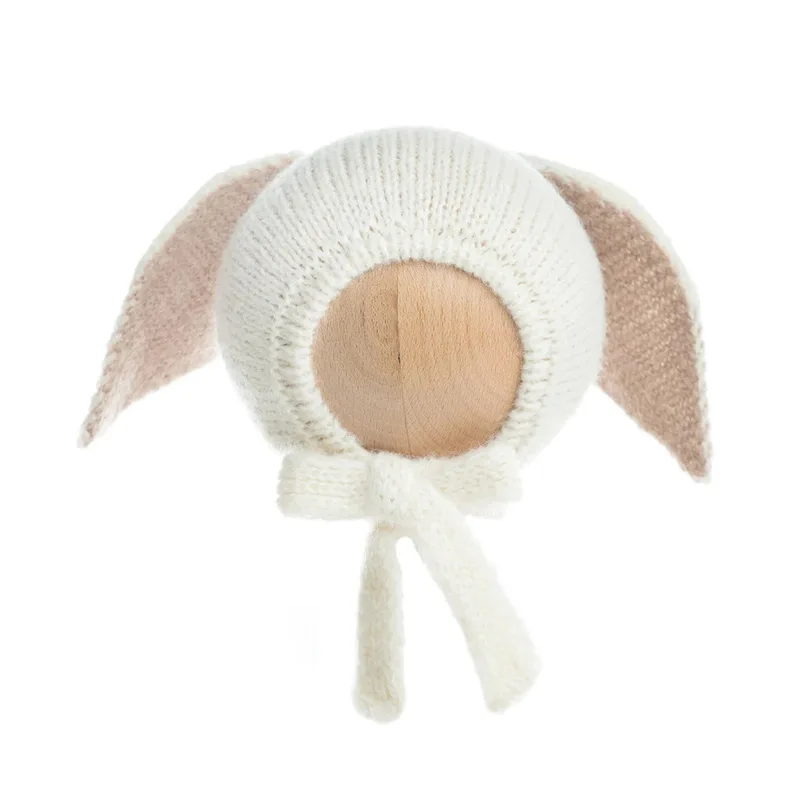 Baby Hat Animal Shape Wool Woven Cute Hat Autumn and Winter Baby and Child Ear Protection Lace-up Hat