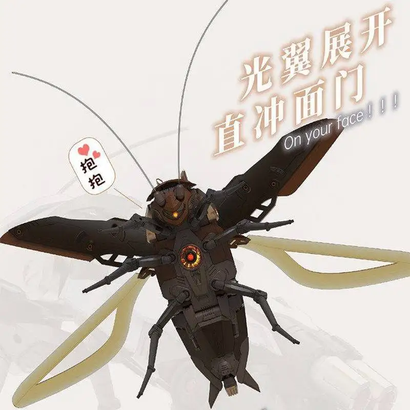 

В наличии: Оригинальная сборная подвижная модель Robox Animation Guangdong Cockroach Mecha, игрушка-меха в виде кантонского тяжелого утилитарного транспортного средства