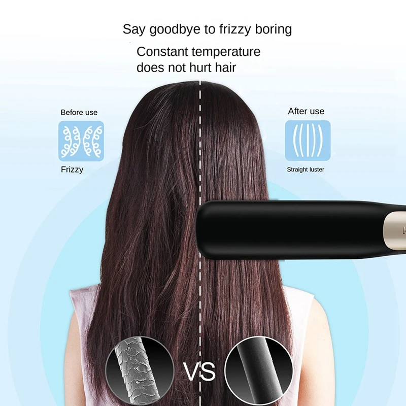 Bezprzewodowa szczotka do prostowania włosów Elektryczna szczotka do wygładzania włosów Prostownica do brody do podgrzewanego akumulatora Przyjazny zestaw Combeco