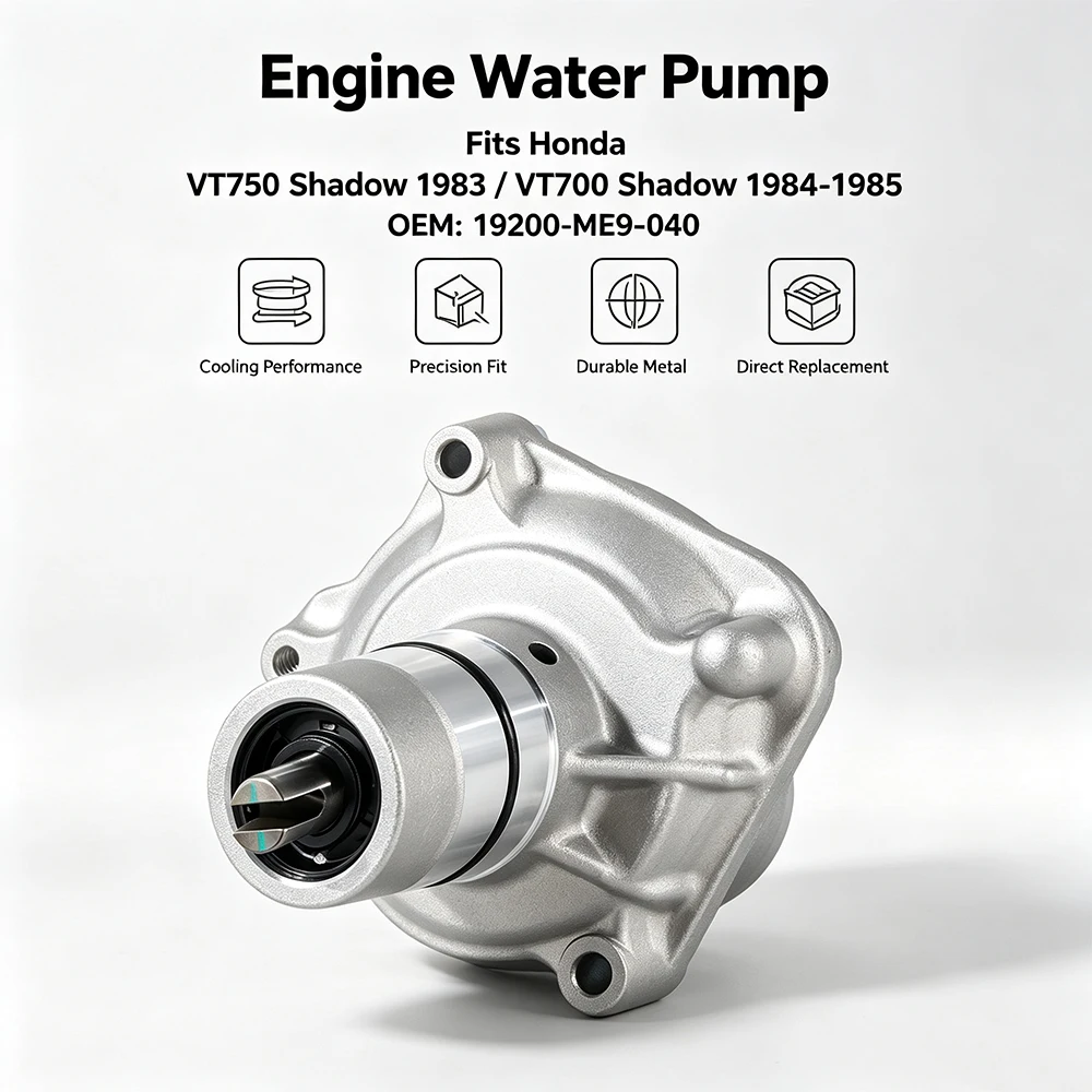 Motorcycle Water Pump Engine Radiator Pump for Honda VT750 Shadow 1983 VT700 Shadow 1984-1985 OEM:19200-ME9-040