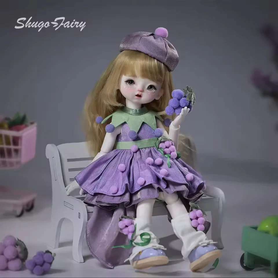 Qiqi A 1/6 Bjd Puppe Baby Gesicht Lila Reign Prinzessin Traube Süße Lolita Stil Koreanische ShugaFairy Ball Jointed Puppen