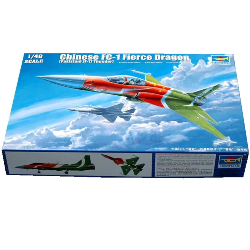 

Trumpeter 02815 1/48 Scale Chinese FC-1 Fierce Dragon Fighter Assembly Model Building Kits For Adults Hobby Plastic Toys DIY