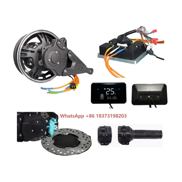 HF 12-Inch DC Hub Motor 72V-8000W Electric Conversion Kits for Electric Motorcycles New Condition