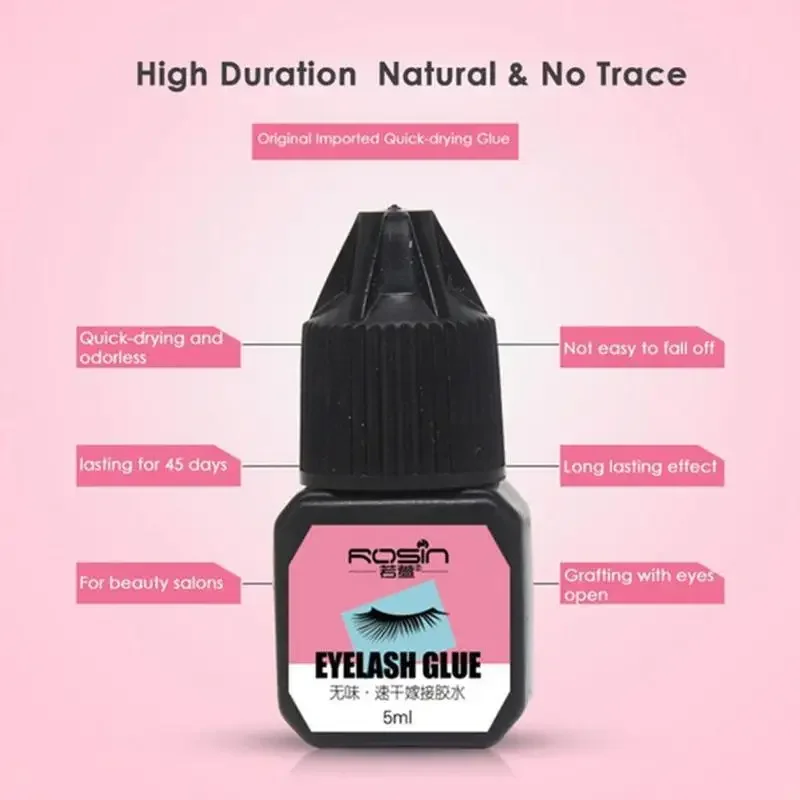 Waterproof Black Eyelashes Extension Glue Long Lasting Grafting Lashes Glue Quick Drying Adhesive Glue No Irritant Makeup Tools