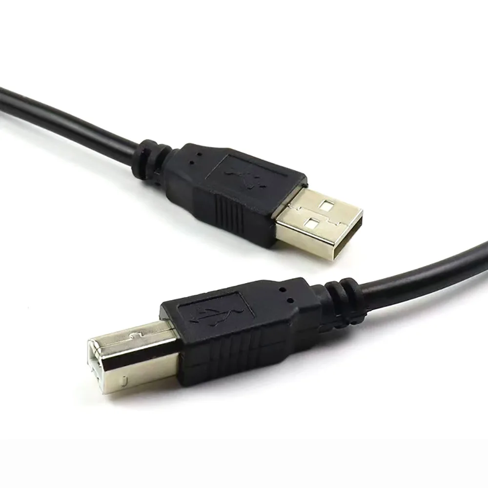 USB high-speed 2.0 A to B plug cable, suitable for Samsung Brother HP Epson printer cable with demagnetizing ring, 1-1.5 meters