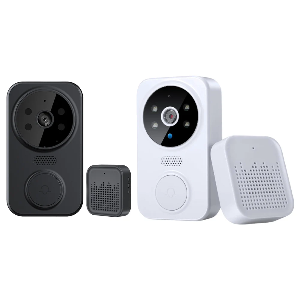 WiFi Smart Video Doorbell Camera 2-Way Audio Smart Visual Doorbell Night Vision Intelligent Doorbell Indoor Outdoor Surveillance