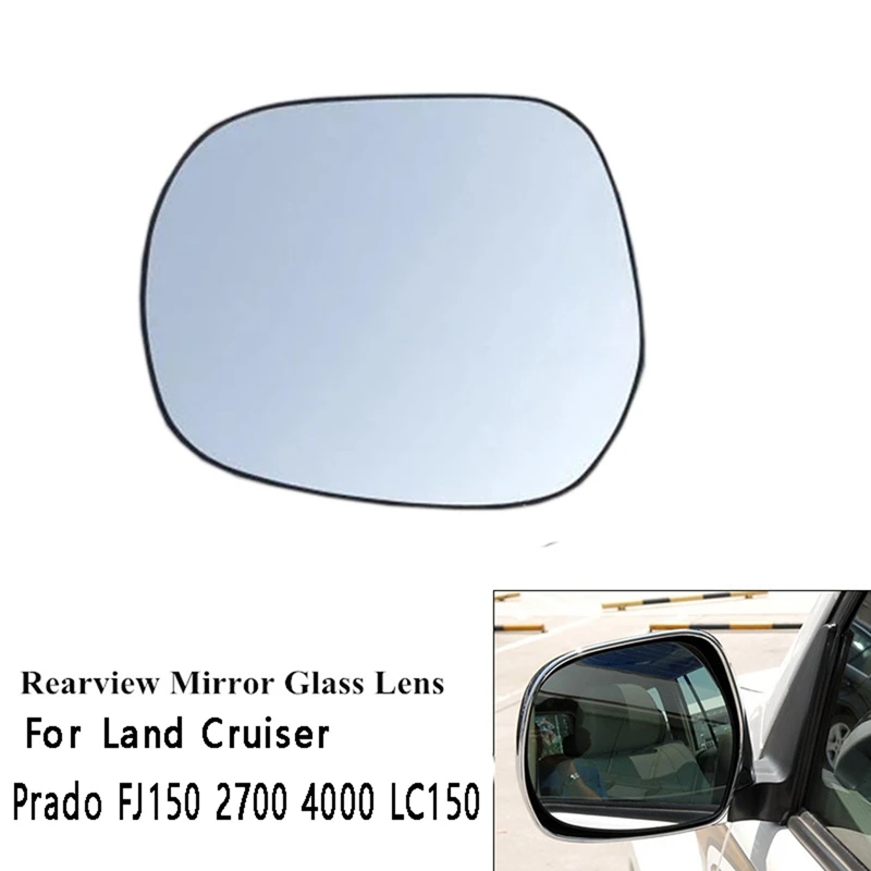 2X Rearview Mirror Glass Lens Wide Angle Mirror Replacement Lens For Toyota Land Cruiser Prado FJ150 2700 4000 LC150