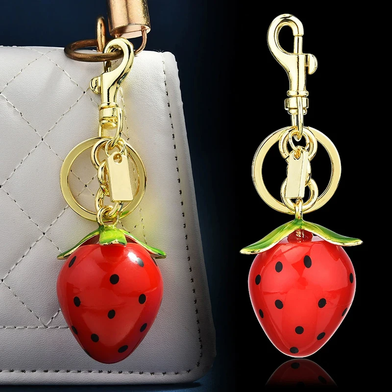 

Strawberry Bag Women's Fruit Women's Bag Pendant Fashion Light Luxury Decorative Fob Keychain Keychain Student Gift Keyring