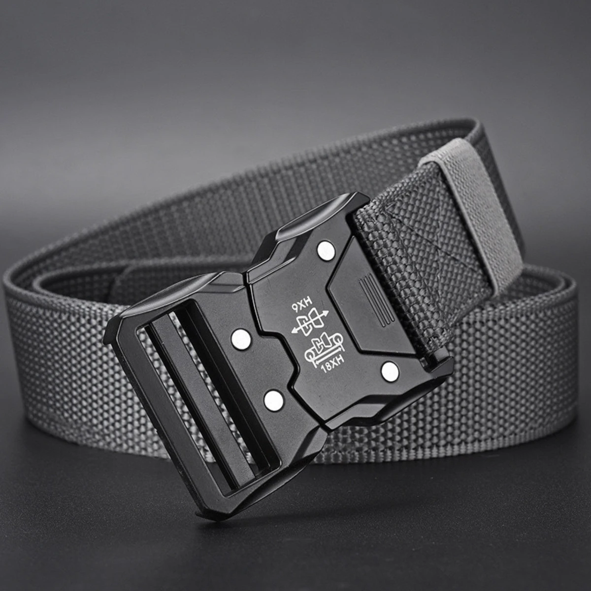 Men's Tactical Nylon Belt Outdoor Military Training Canvas Belt Casual Sports Workwear Pants Belt