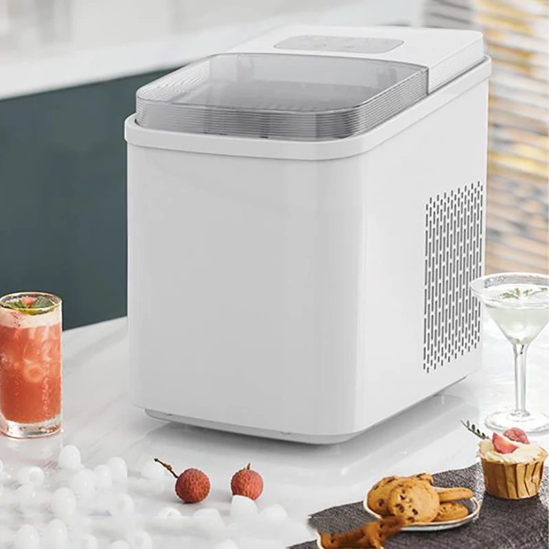 Small Ice Machine Portable Home Intelligent Automatic Milk Tea Shop Mini Dormitory Touch Screen One-click Operation Selfcleaning