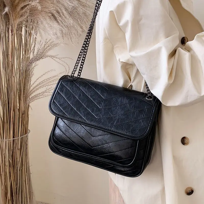 Bolso de Hombro Coreano Elegante para Mujer - usage example