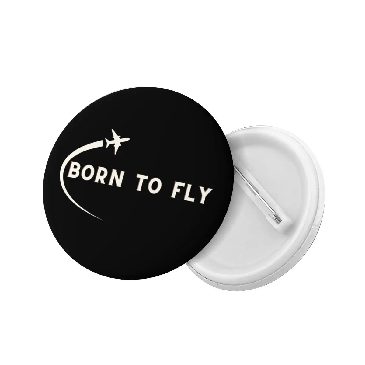 Airplane Born To Fly Pin Back Buttons Customize Brooch Badge for Jeans Pinback Birthday Gift