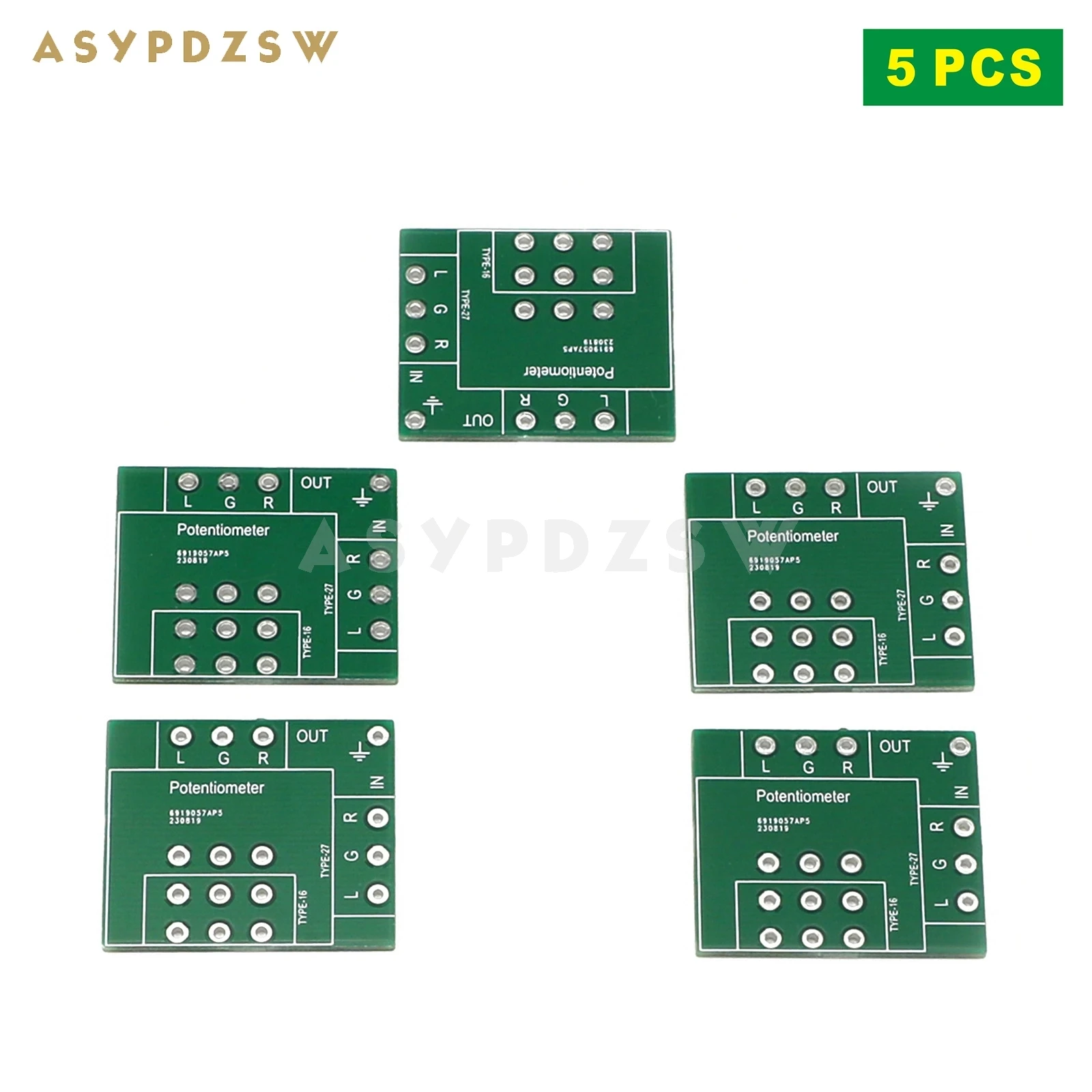 5 PCS Type-16-27 MINI Volume potentiometer Solder PCB