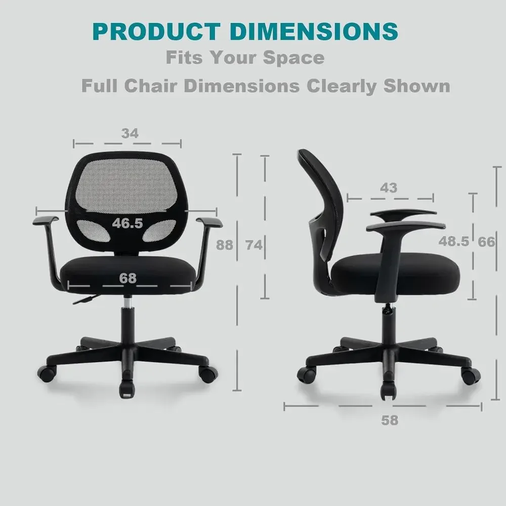 Compact Black Gaming Chair for Small Spaces