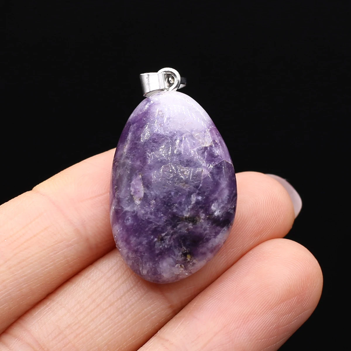 Natural Semi-precious Stone Pendant Irregular Cherry Blossom Agate for DIY Jewelry Making Necklace Size15x20-18x25