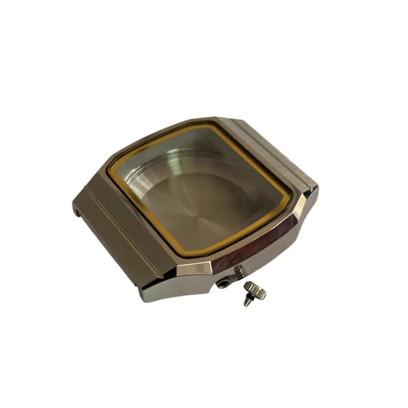 For Watch Accessories Old-fashioned Old Mechanical Watch Case 7009 Movement Substitute Square Steel Case Without Literal