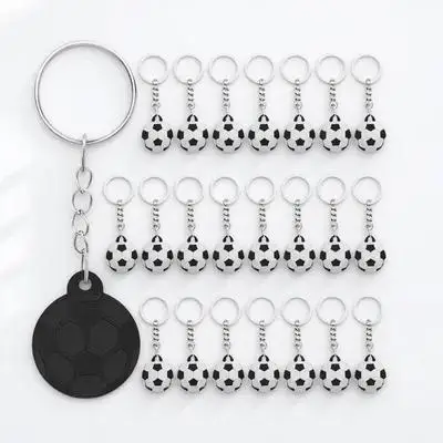 

24Pcs Soccer Ball Keychains Football Pendant Keyrings Stylish Portable Decor for Adults Party Carnival Gift Ideas