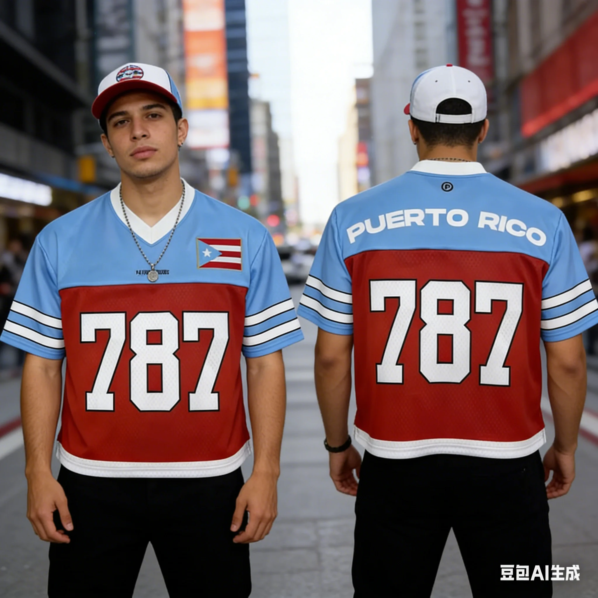 New Puerto Rico 787 Football Jersey Unisex Jersey Fashion Y2k V