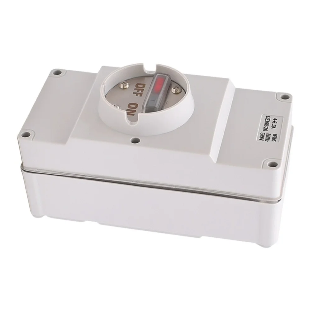Waterproof Enclosure for 3-Pole For circuit Breaker Supporting Three-Phase Motor Protection with AC380V and ABS Construction