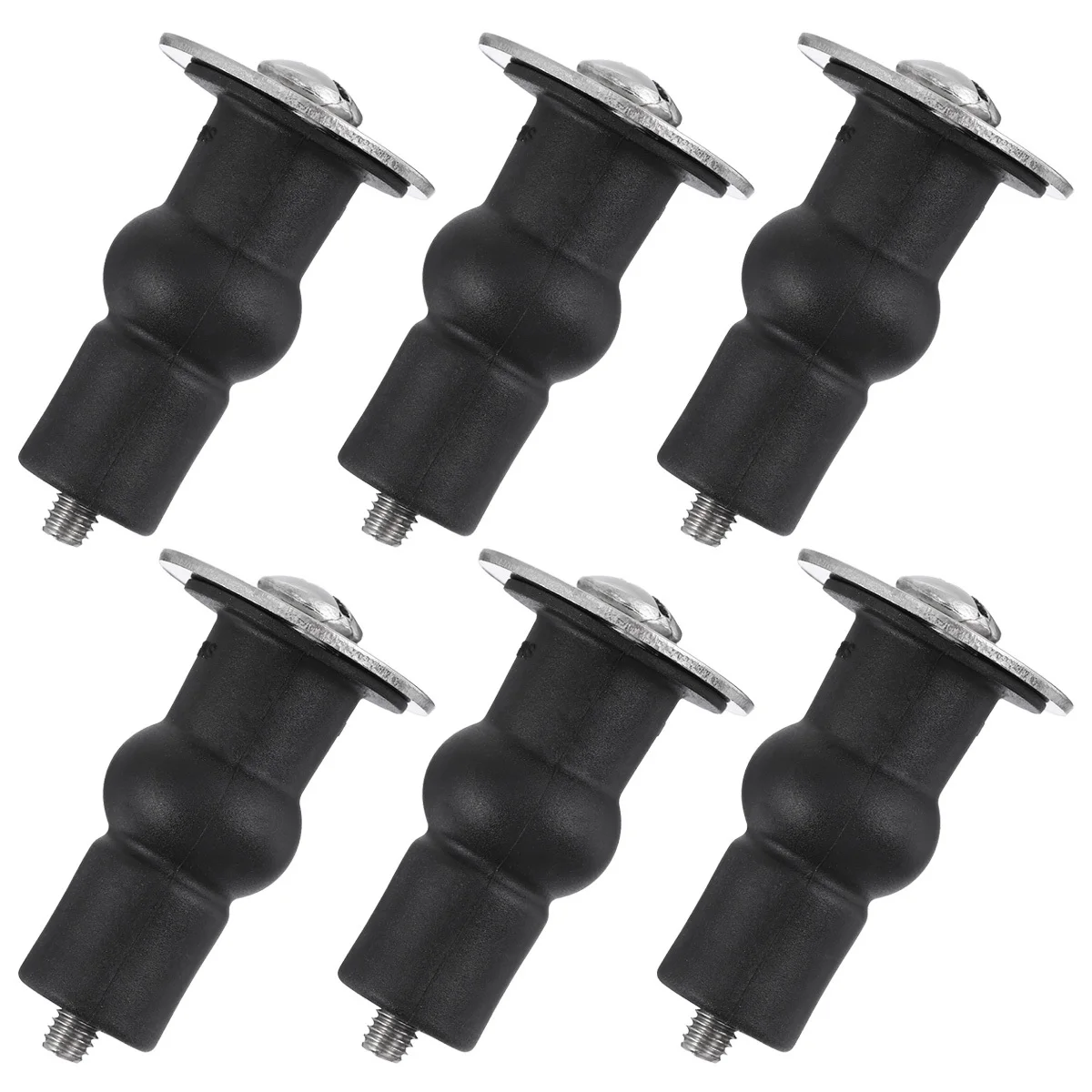 

6Pcs Toilet Seat Fixing Bolts Heavy Duty Stainless Steel Hinge Screws with Rubber Gaskets Simple Design for Wide Application