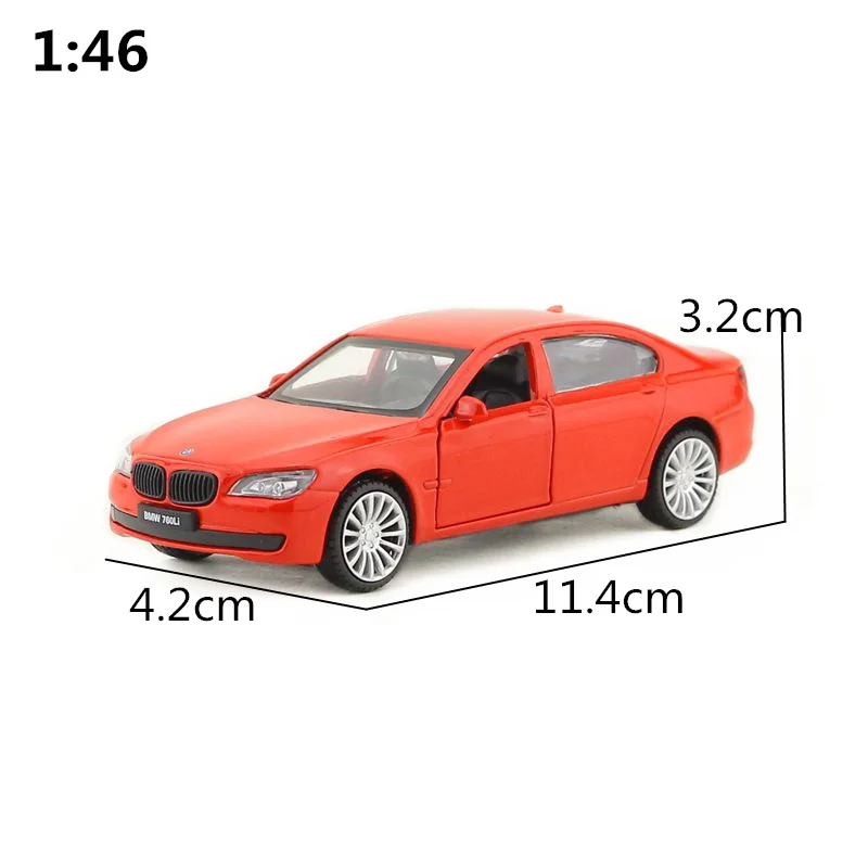 1:46 BMW 760LI Alloy pull-back vehicle model Diecast Metal Model Car Random color