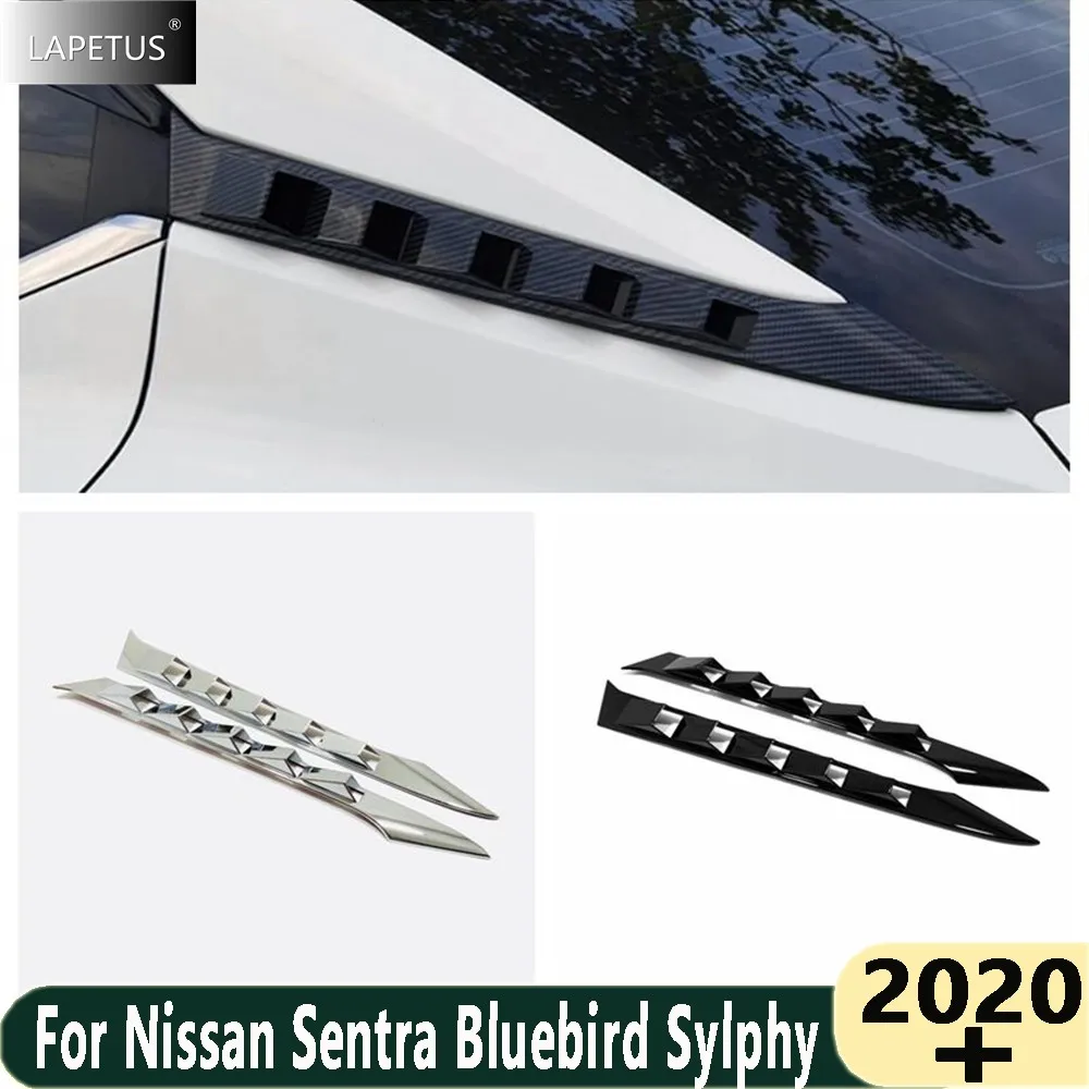 

For Nissan Sentra Bluebird Sylphy 2020 2021 2022 2023 2024 Carbon Fiber Car Rear Window Spoiler Cover Trim Exterior Accessories