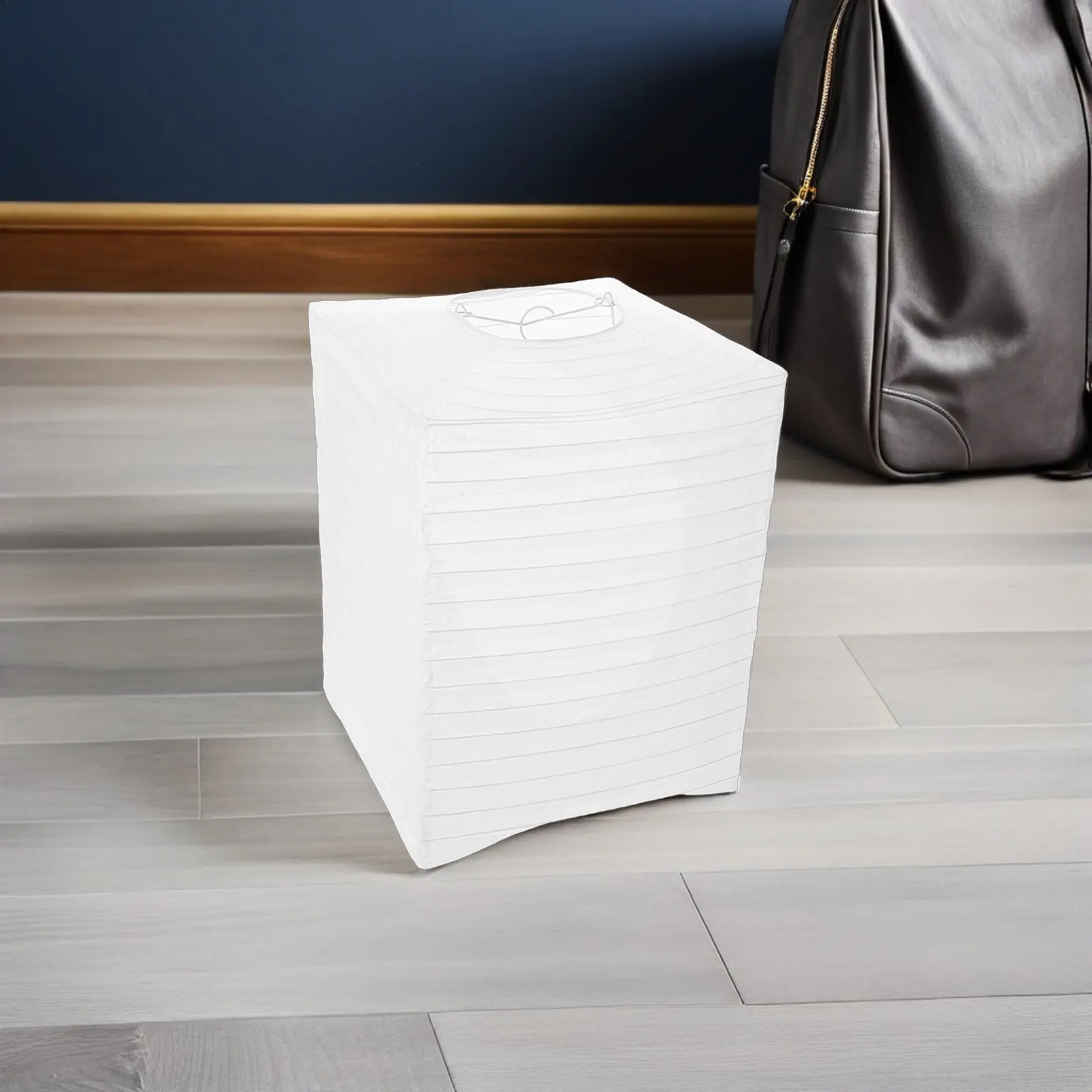 

2Pcs Paper Lanterns Square Foldable Hanging Lampshade Minimalist Origami Paper Lamp for Wedding Party Home Indoor Decoration