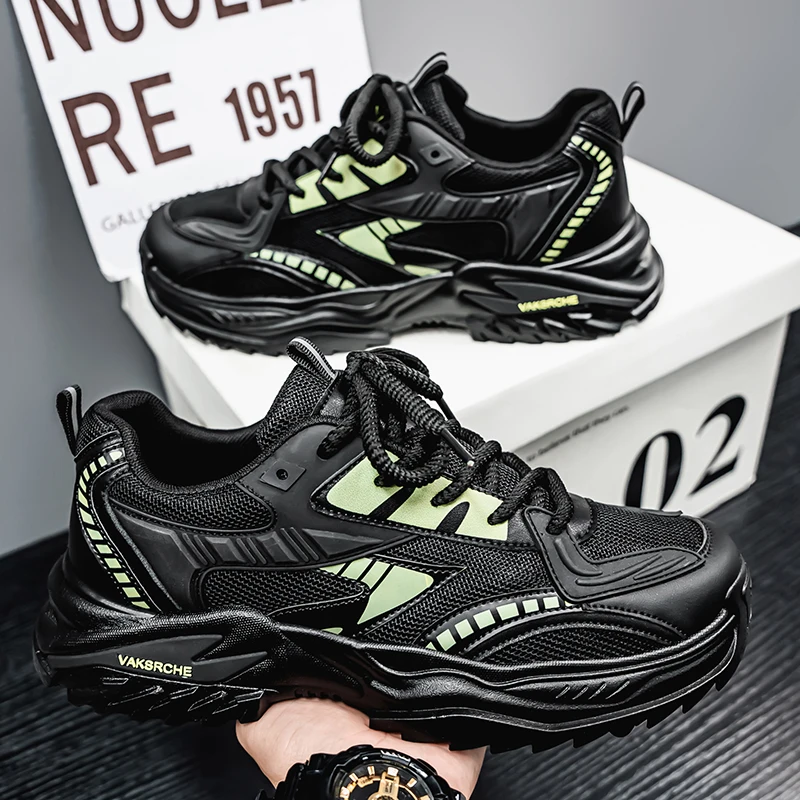 أحذية الأب العصرية للرجال لربيع وخريف 2025 - أحذية رياضية عصرية بنعل سميك قابلة للتنفس، أنيقة ومتعددة الاستخدامات #3