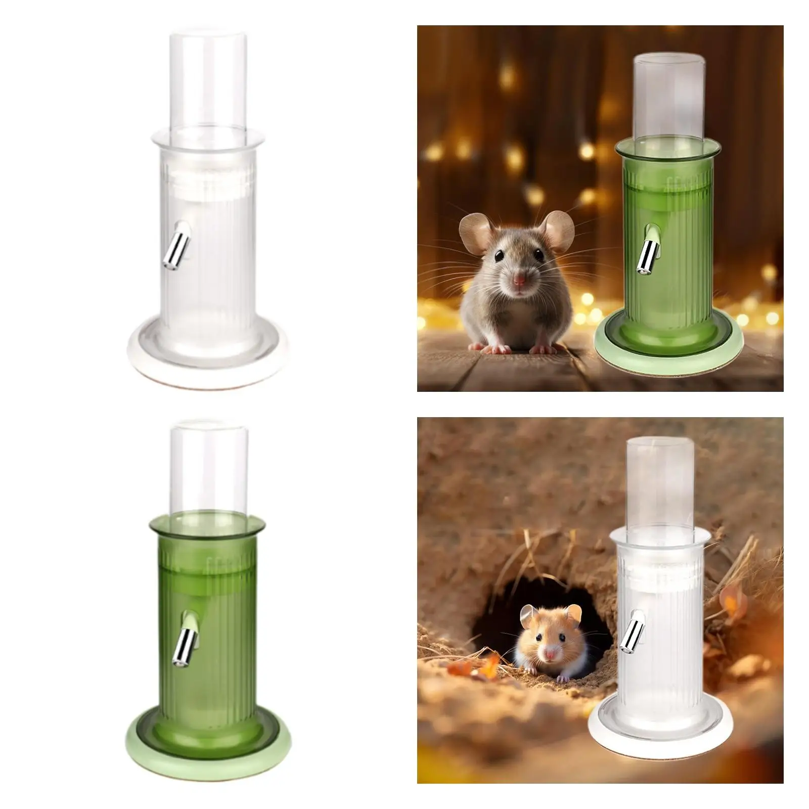 Bottiglia d'acqua per criceti Alimentatore automatico per alimenti Stazione di alimentazione Contenitore staccabile Dispenser d'acqua Forniture per animali domestici per conigli Mouse