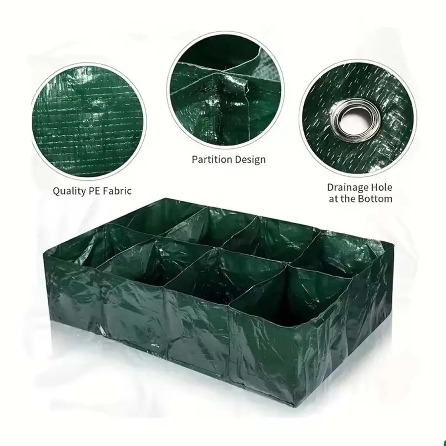 4/6/8 Grids Grow Bag Plant Garden Planter Vegetable Flower Nursery Pot Flowerpot Round Cultivation Growth Container Outdoor ﻿ gallery 2