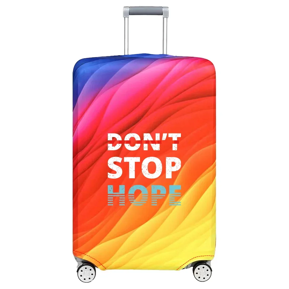 Luggage Cover Travel Suitcase Protective Cover Phrase Series Dust-Proof Thickened Elastic Fabric for 18-32inch Baggage Case