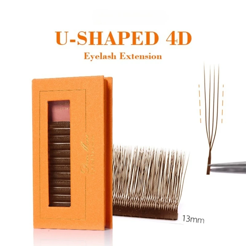 U-shaped 4D Brown/black Eyelash Extension Cable (12 Wires/tray)