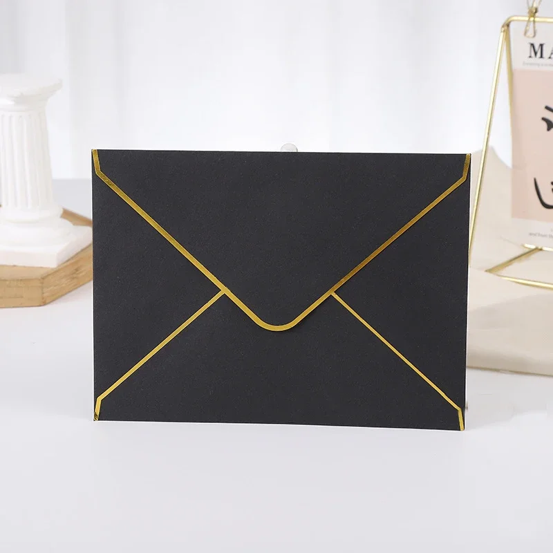 50pcs/lot Envelopes Gilding Bag Wedding Small Business Supplies Stationery DIY Postcard 150g Paper Invitations Storage Packaging