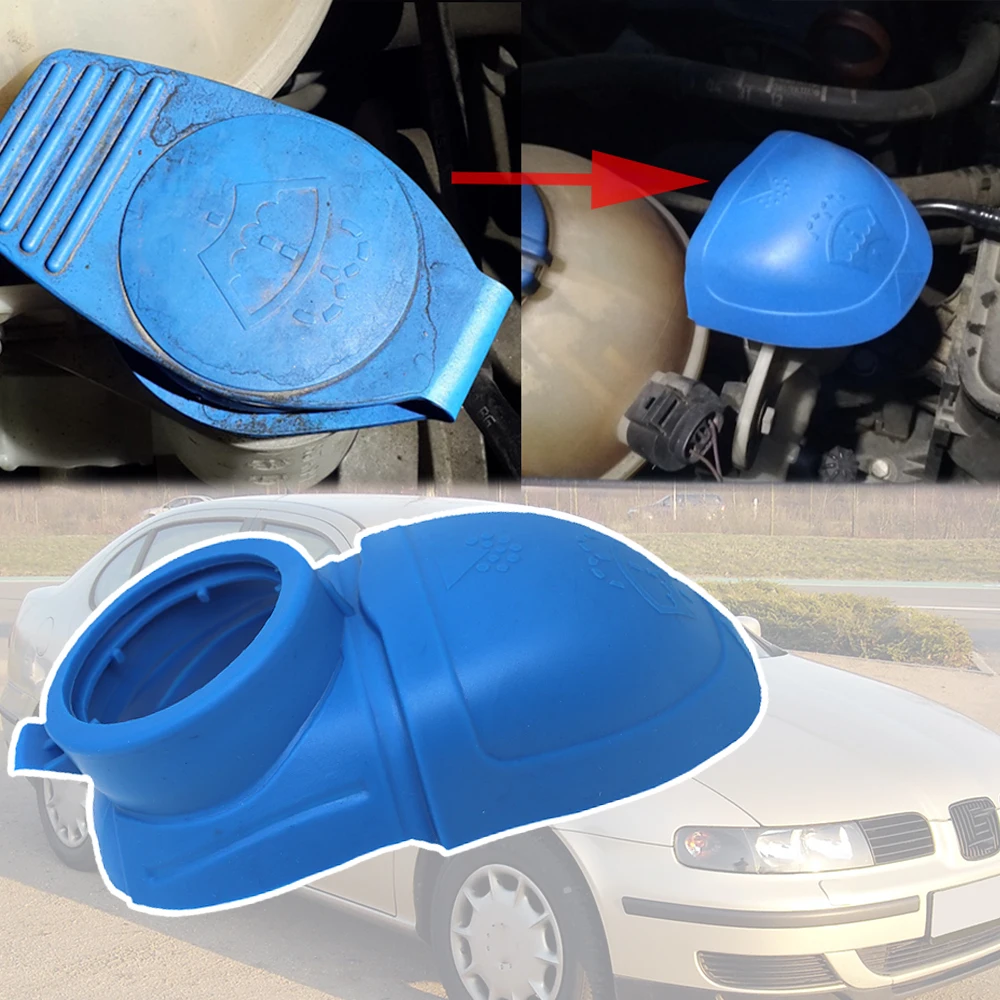 

For SEAT Toledo MK1 MK2 MK3 MK4 1991 1992 - 2019 Car Fluid Reservoir Wiper Lid Wash Funnel Washer Tank Bottle Cover Filler Cap