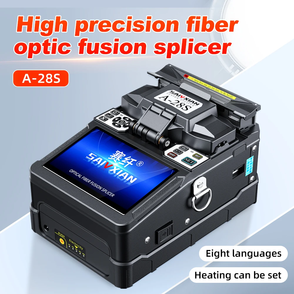 

Оптический сварочный аппарат A-28S: полный комплект, полностью автоматический, для сварки оптоволоконных кабелей, магистральных и патч-кордов