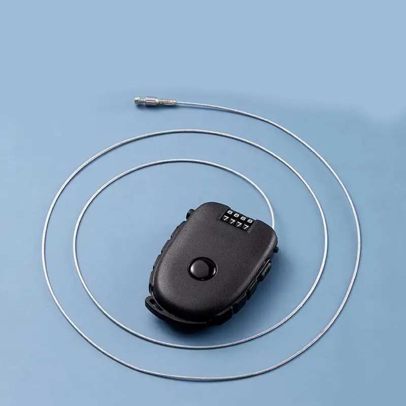 

Luggage Cable Lock Code Lock 4-Digit Combination Wire Lock for Travel Luggage Suitcase Helmet Password Changeable Lock