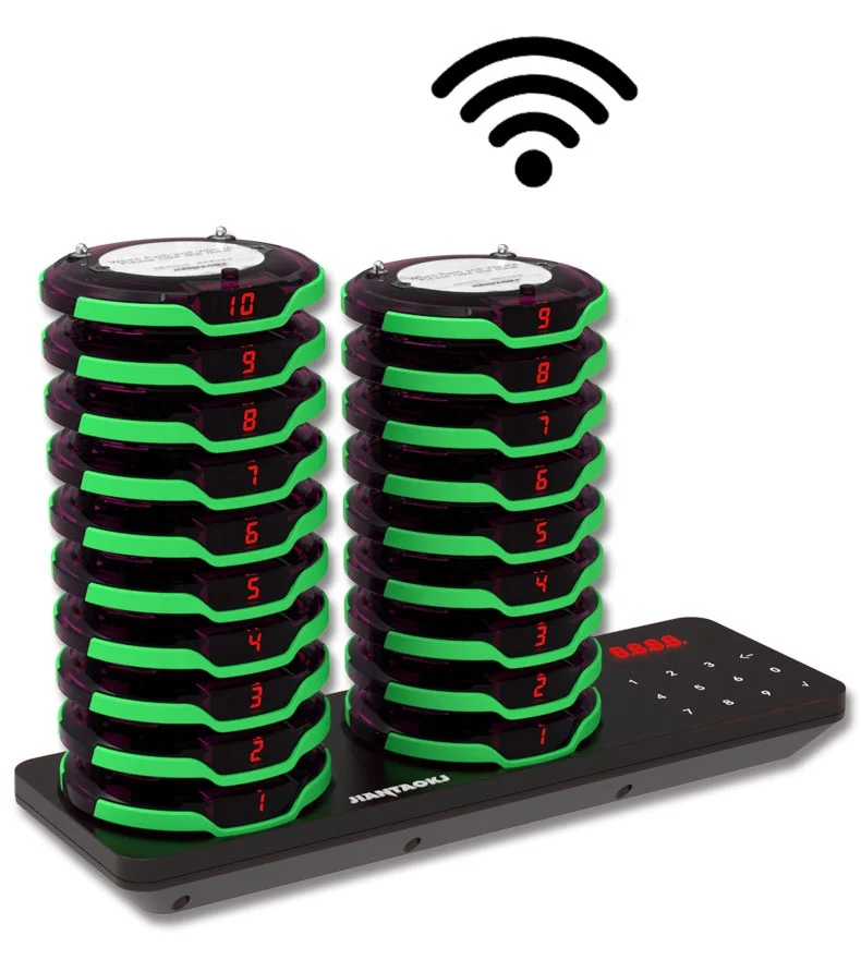 

ZXY Беспроводная система пейджинга в ресторане Круглый мини-вибрационный пейджер для управления очередью