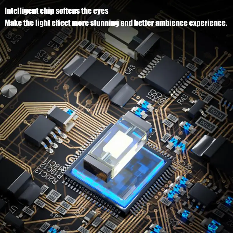 Car LED Lights Interior Wireless LED USB Car Light Interior Ambient Light Wireless Multicolor Night Light Multiple Modes