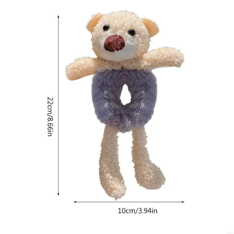 M89C Bé Gái Anime Tóc Scrunchies Hoạt Hình Gấu Sang Trọng Tóc Scrunchie Nhẫn Tóc Đáng Yêu