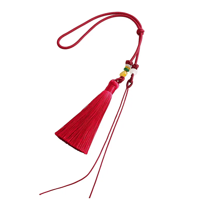 2pcs/Lot Handheld Rope Car Tassel Hand-woven Diy Short Agate  Bag Hanging  Bookmark