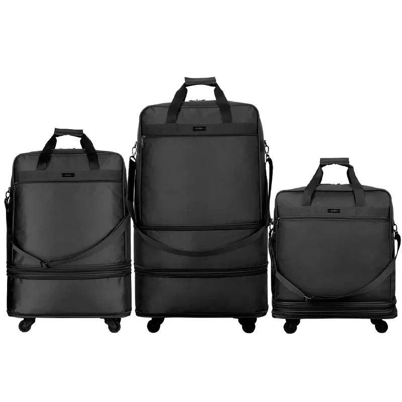 

Hanke wholesale traveling trolley luggage cases custom expandable foldable business men suitcase travel bags