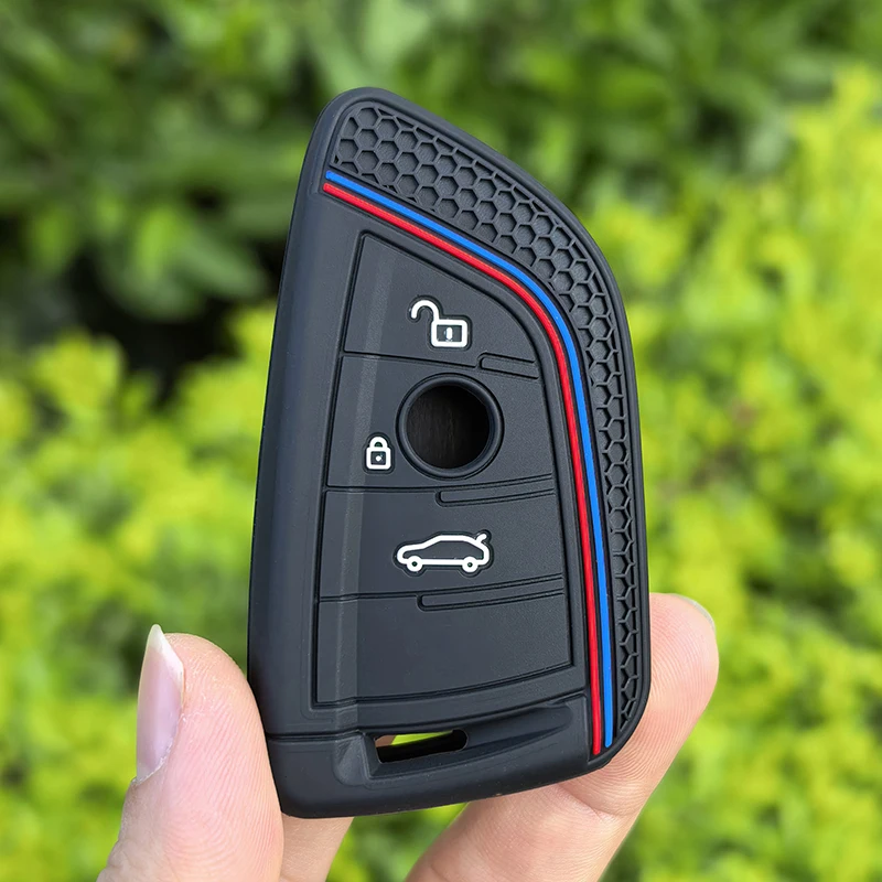 

Silicone Car Remote Key Case Cover Shell Fob For BMW X1 X3 X4 X5 X6 F15 F16 G30 G20 3 5 7 Series G01 G02 G05 G11 G32 F48 F39