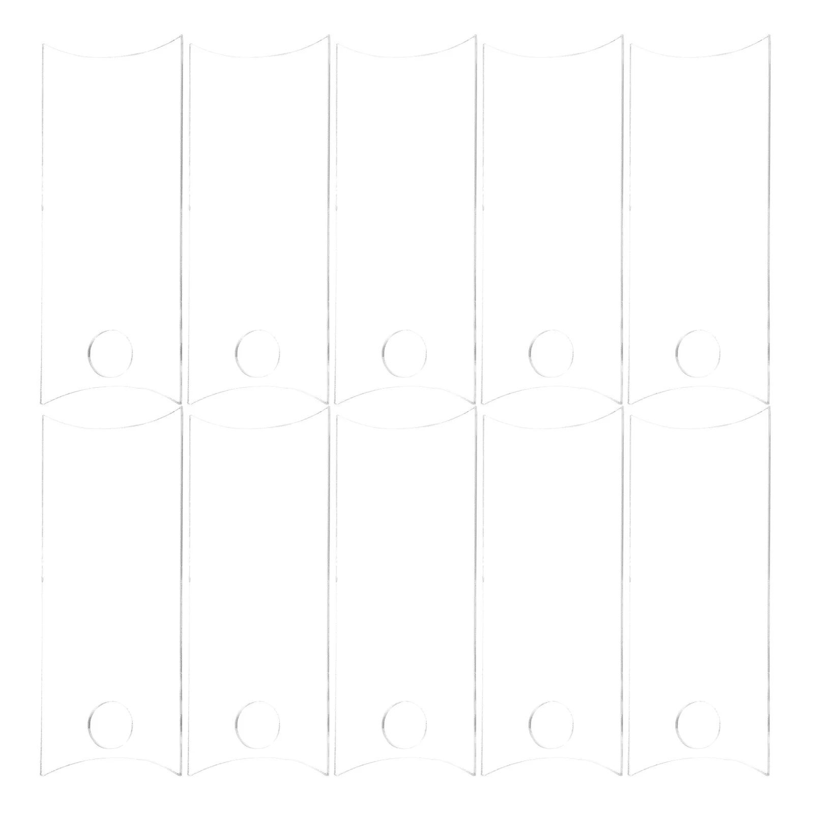 

10Pcs Acrylic Blank Name Id Plates High Transparency Tumbler Cup Bottle Cap DIY Ornament Accessories Name Plate for Bottle