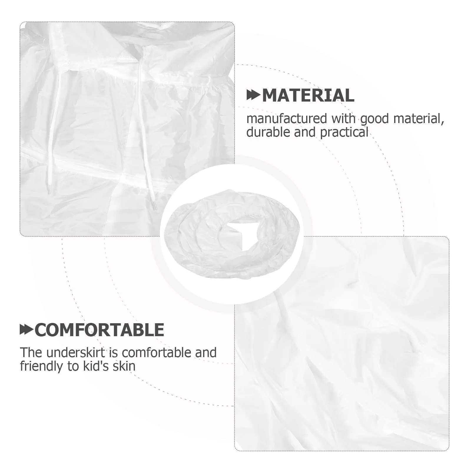 

Girls Underskirt Hoop Skirt Multi-Layer Lightweight Petticoat for Wedding Birthday Party Flower Girl Bubble Skirt Tutu