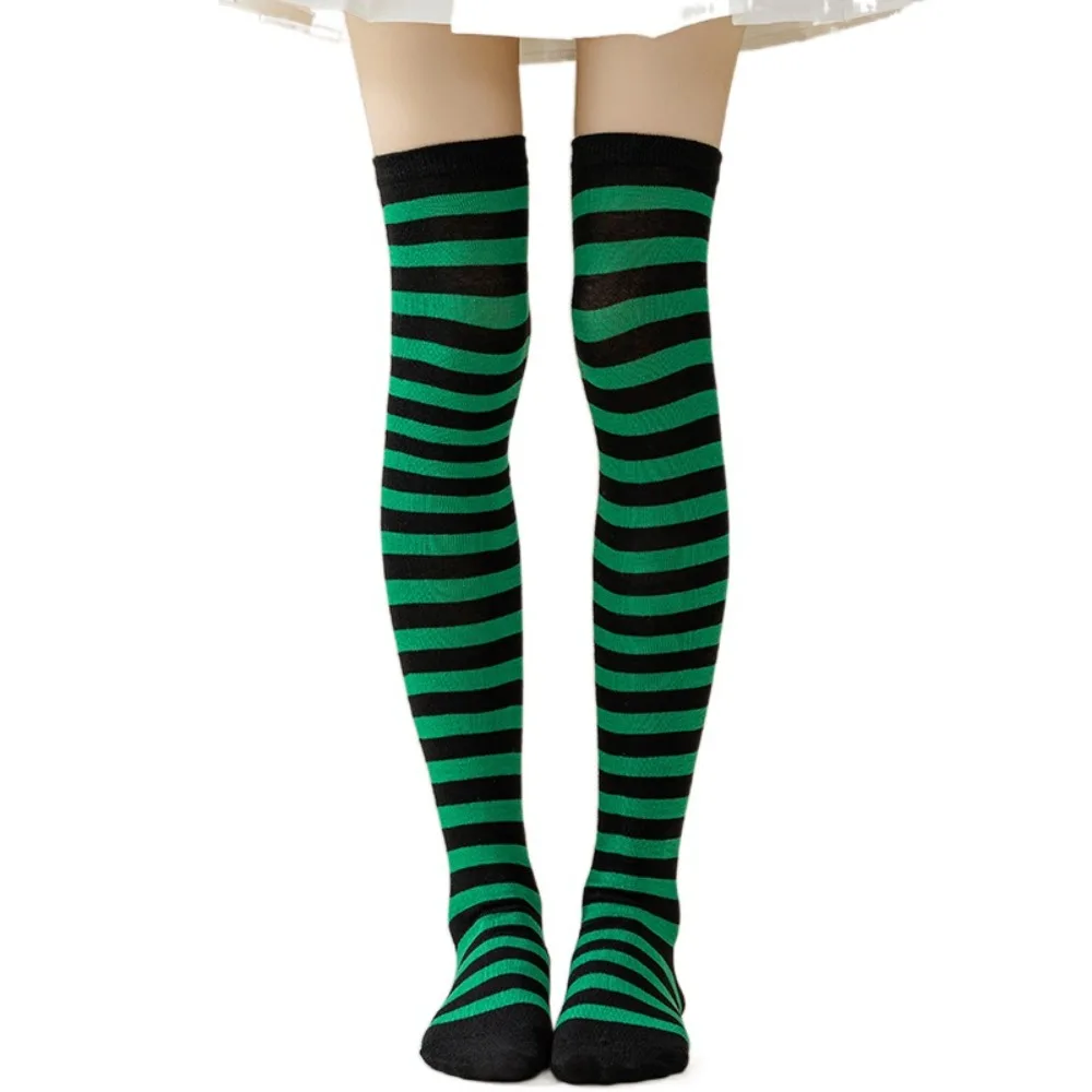 

Keep Warm Colorful Striped Stockings Japanese Style Soft Striped Long Socks Sexy Cute Knee Thigh High Socks Halloween Party