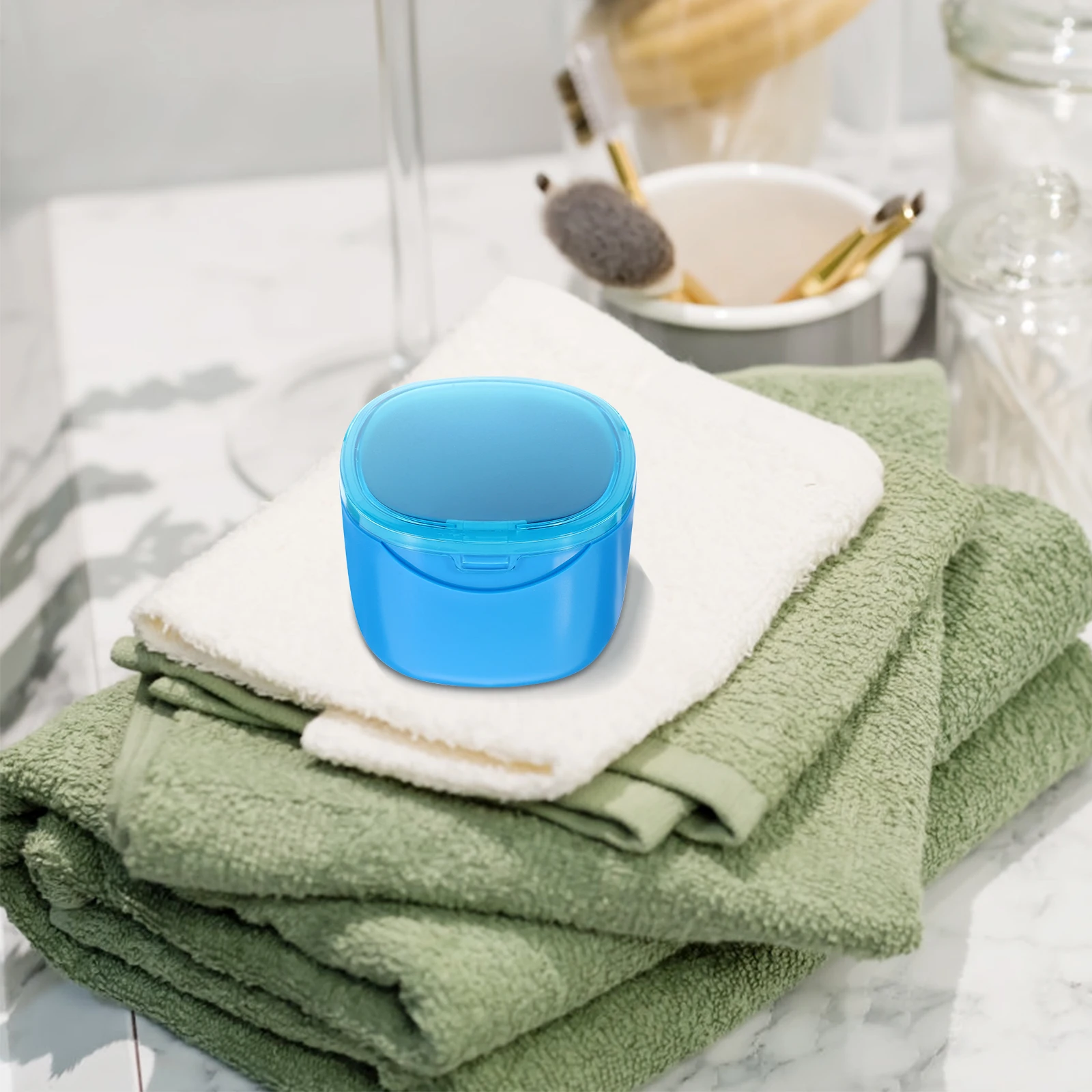 

Premium Retainer Case Soak Portable Denture Box Storage Container Travel Bathing Holder Scratch Proof Breathable Durable Outdoor